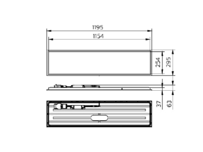 Ma�zeichnung Philips Licht RC132V G6  73517099 LED Panel 4000K  DALI RC132V G6 73517099