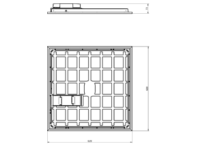 Ma�zeichnung Philips Licht RC133V G6  58861500 LED Panel M625 4000K  DALI RC133V G6 58861500