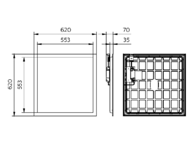Ma�zeichnung Philips Licht RC133V G6  75004399 LED Panel M625 4000K  WIA  RC133V G6 75004399