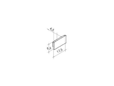 Dimensional drawing Brumberg 53086260 End cap for luminaires