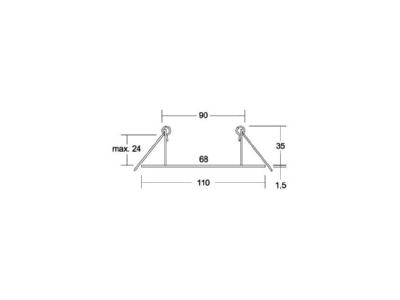 Dimensional drawing Brumberg 81201370 Mounting plate for luminaires