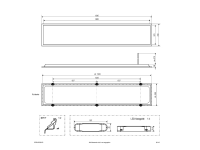 Ma�zeichnung 1 EVN BPDU15550125 LED Einbaupanel