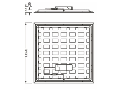 Ma�zeichnung 1 Siteco 51MH11WD2M43 LED Panel M625 830 840  DALI2