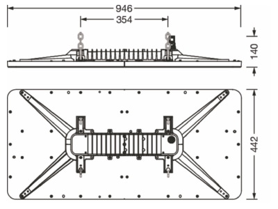 Ma�zeichnung 2 Siteco 51HN12DB4HDA Hallenstrahler