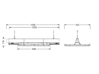 Ma�zeichnung 1 Siteco 51HN12DB4QLA Hallenstrahler fuer Licross