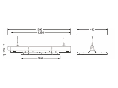 Ma�zeichnung 2 Siteco 51HN12DB4QLA Hallenstrahler fuer Licross