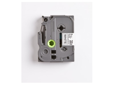 Detailansicht Brother TZe S211 Schriftbandkassette BF weiss DF schwarz
