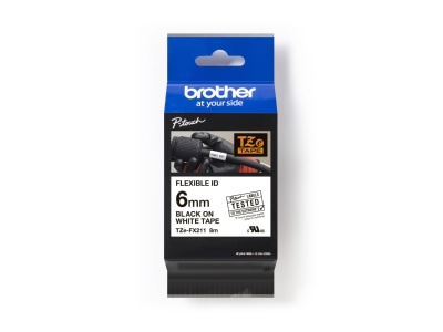 Produktbild Brother TZe FX211 Schriftbandkassette BF weiss DF schwarz
