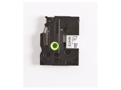 Detailansicht Brother TZe FX221 Schriftbandkassette BF weiss DF schwarz