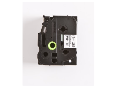 Detailansicht Brother TZe FX261 Schriftbandkassette BF weiss DF schwarz