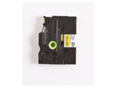 Detailansicht Brother TZe FX631 Schriftbandkassette BF gelb DF schwarz