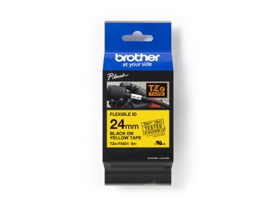 Produktbild Brother TZe FX651 Schriftbandkassette BF gelb DF schwarz