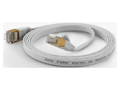 Produktbild 1 Wantec 7011 ws 10 0m FTP Patchkabel Cat 6A ws 10m RJ45 1 6x6 5mm