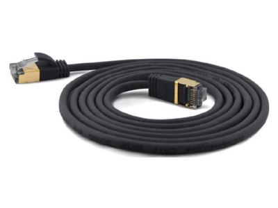 Produktbild Wantec 7200 sw 0 5m SSTP Patchkabel Cat 6A sw 0 5m Steck  4mm