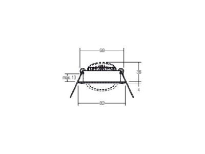 Mazeichnung Brumberg 38363073 LED Einbaustrahler 230V 3000K weiss