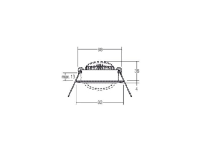 Mazeichnung Brumberg 40363023 LED Einbaustrahler 3000K chrom dimm 
