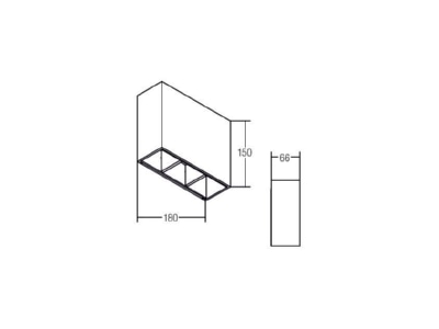 Ma�zeichnung Brumberg 60110103 LED Wandleuchte 3000K graphit IP54