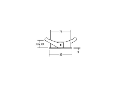 Dimensional drawing Brumberg 82030170 Installation frame for luminaires