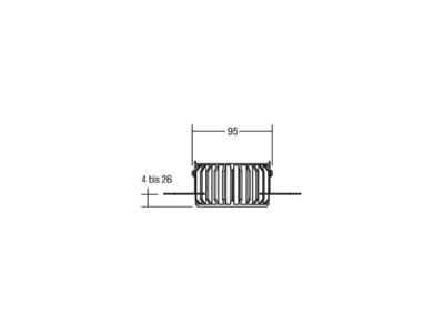 Dimensional drawing Brumberg 82032170 Installation frame for luminaires