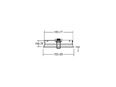 Dimensional drawing Brumberg 82041170 Installation frame for luminaires