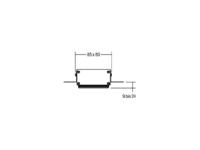 Dimensional drawing Brumberg 82042170 Installation frame for luminaires
