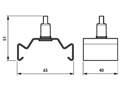 Dimensional drawing Philips Licht LL500Z MB SW2L5000BK Mounting kit for luminaires
