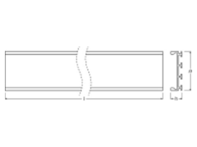 Mazeichnung LEDVANCE LSAYPW01 U 26X8 14 2 LED Profilschiene 2000 x 26 0 x 7 4mm