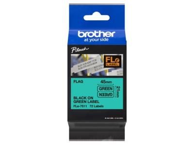 Produktbild Brother FLe 7511 Etiketten 21x45mm gn sw 72St Kassette