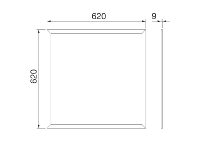 Ma�zeichnung Performance in Light GWF1611NN840 LED Einbauleuchte 4000K  DALI