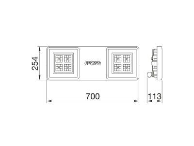 Ma�zeichnung Performance in Light GWS4220BC840 LED Hallenleuchte 4000K
