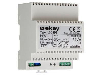Produktbild 1 Ekey 100 891 Hutschienennetzteil 230VAC   24VDC 2A