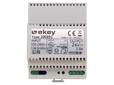 Produktbild 2 Ekey 100 891 Hutschienennetzteil 230VAC   24VDC 2A
