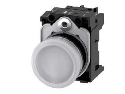 Product image 1 Siemens 3SU1102 6AA60 1AA0 Indicator light white 24VAC DC
