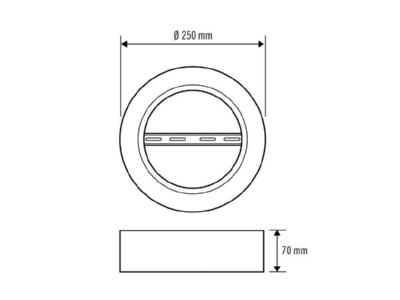 Dimensional drawing ESYLUX ELSA 2MO  EO10300882 Mounting kit for luminaires ELSA 2MO EO10300882