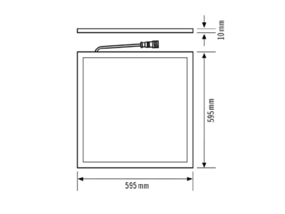Ma�zeichnung 1 ESYLUX STELLAPNL EQ10600234 LED Leuchte 4000K DALI prism  STELLAPNLEQ10600234