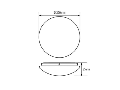 Ma�zeichnung ESYLUX ELLENWCL  EO10850080 LED Rundleuchte 3000K IP44