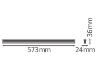 Mazeichnung LEDVANCE LNCOMPHO60010W4000K LED Lichtleiste 4000K