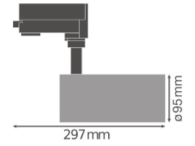 Ma�zeichnung LEDVANCE TRACK SP9555W4K90RWT LED Stromschienenstrahler 4000K weiss