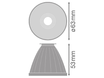 Dimensional drawing LEDVANCE TRACKSPREFLECTORD75f Optical accessory for luminaires