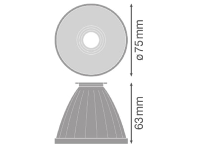 Ma�zeichnung LEDVANCE TRACKSPREFLECTORD85s Reflektor D85 spot