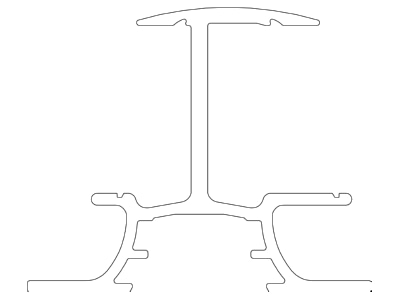 Line drawing K2 Systems 2004316 Solar mounting profile   Insertion rail 2 0 module frame height 30mm 