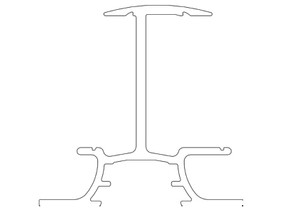 Line drawing K2 Systems 2004335 Solar mounting profile   Insertion rail 2 0 module frame height 40mm 