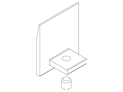 Line drawing K2 Systems 2004372 Accessory for photovoltaics mounting   End angle InsertionRail 2 0 