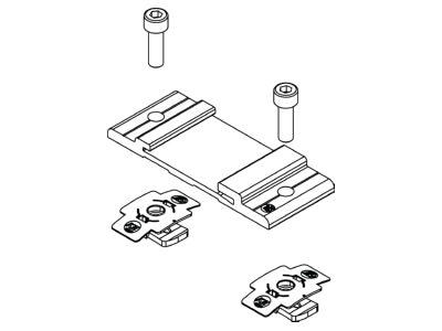 Line drawing K2 Systems 2004375 Accessory for photovoltaics mounting   Mounting bracket set InsertRail 2 0 black 