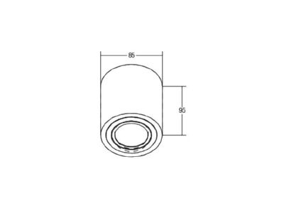 Ma�zeichnung Brumberg 12063173 LED Deckenanbauleuchte 3000K weiss