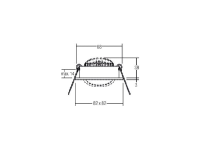Mazeichnung Brumberg 12462253 LED Einbaustrahler 350mA d2w alu