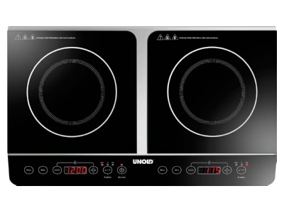 Product image top view Unold 58175 eds sw Portable hob with 2 plate s 
