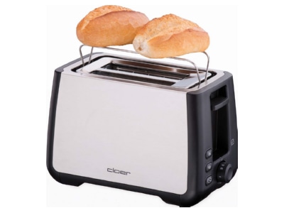 Detailansicht 1 Cloer 3569 eds sw Toaster 2 Scheiben XXL