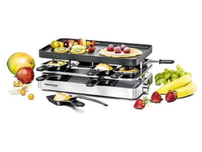 Product image detailed view 1 Rommelsbacher RC 1400 Raclette set 1200W 8 pans
