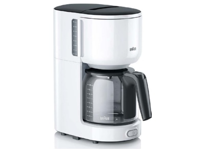 Ansicht schrg Braun KF 3120 WH ws Kaffeeautomat PurEase